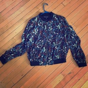 Floral zip up jacket